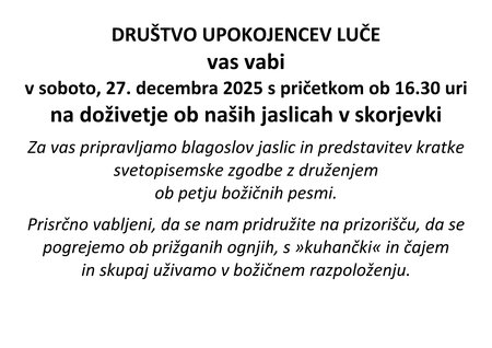 Vabilo_Srečanje ob jaslicah pri Vlcerski bajti_27. 12. 2025